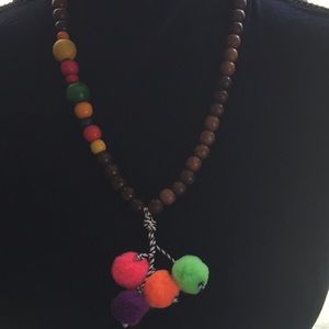 Melvin Wood Bead Necklace